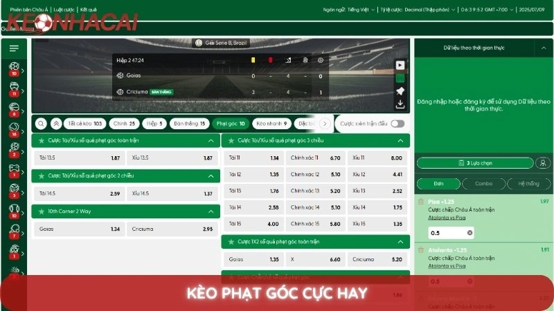 Tổng hợp các loại kèo nhà cái phổ biến nhất hiện nay 3 Kèo phạt góc cực hay