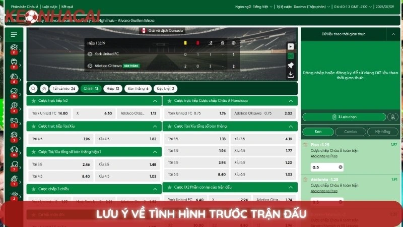 Tổng hợp các loại kèo nhà cái phổ biến nhất hiện nay 4 Lưu ý về tình hình trước trận đấu