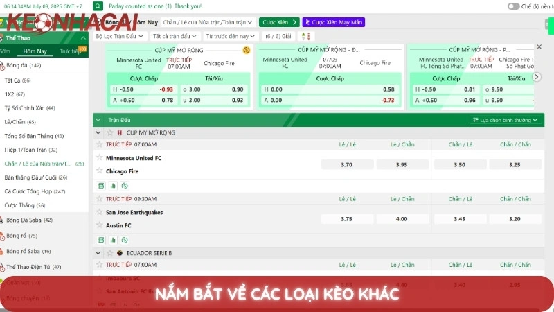Cách đọc kèo nhà cái chuẩn xác nhất chỉ trong 5 phút 4 Nắm bắt về các loại kèo khác