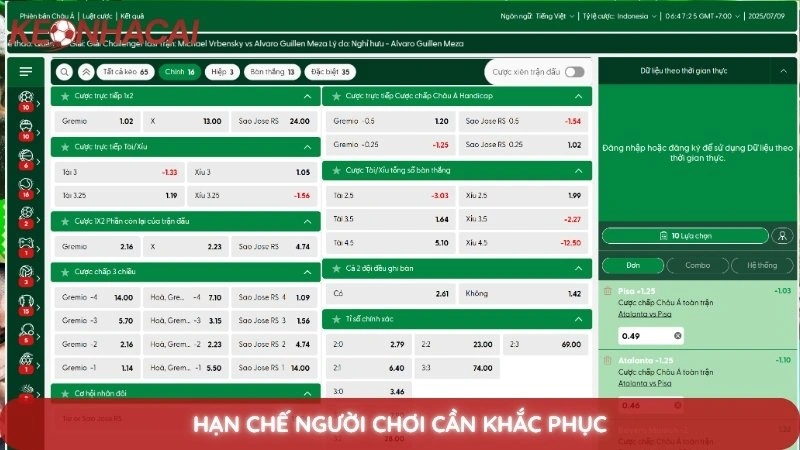 Kèo Indonesia là gì? Cách đọc tỷ lệ cược Indo chuẩn nhất 4 Hạn chế người chơi cần khắc phục